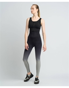 Леггинсы спортивные с поддержкой ягодиц для женщины серо-черные Jumkey