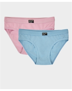 Комплект трусов слипов из двух штук мультицвет для девочки Button blue