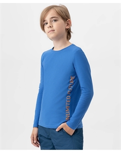 Футболка с длинным рукавом и принтом синяя Button blue