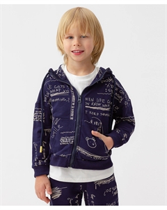 Толстовка трикотажная с капюшоном темно-синяя Button blue