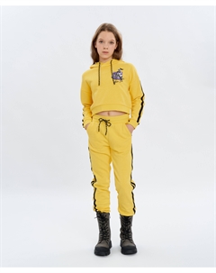 Брюки трикотажные желтые Button blue