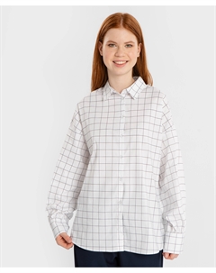 Рубашка в клетку с защипом на спине для девочки Button blue