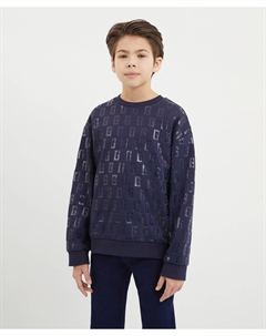 Свитшот с принтом синий для мальчика Gulliver