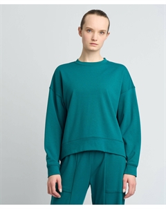 Толстовка свободная с длинными рукавами для женщины зеленая Jumkey