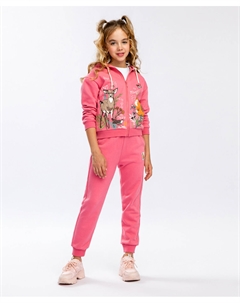 Брюки трикотажные с начесом розовые Button blue