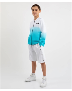 Шорты их футера белые для мальчика Gulliver