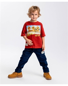 Джинсы прямые синие Button blue