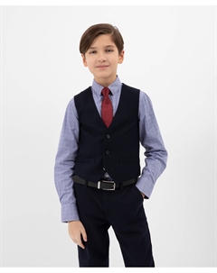 Жилет классический текстильный синий Gulliver