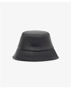 Панама из экокожи чёрная для девочки Gulliver