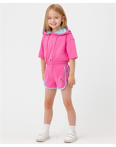 Шорты розовые с накладными карманами Button blue