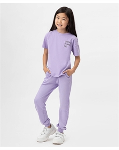 Брюки-джоггеры трикотажные фиолетовые Button blue