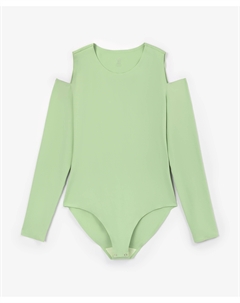 Боди с длинным рукавом салатовое Glvr