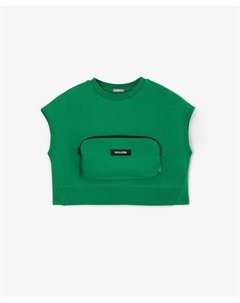 Жилет из футера зеленый для девочек Gulliver