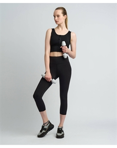 Леггинсы спортивные с карманом на молнии для женщины черные Jumkey