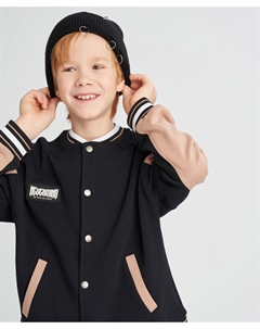 Шапка мини бини детская в стиле гранж черная Button blue