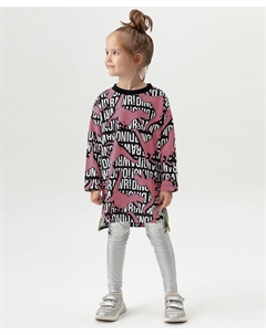 Платье трикотажное с принтом черное Button blue