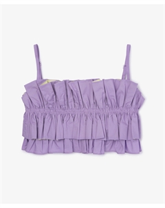Топ с широкой рюшей фиолетовый для девочки Gulliver