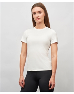 Футболка спортивная slimfit с короткими рукавами для женщины белая Jumkey
