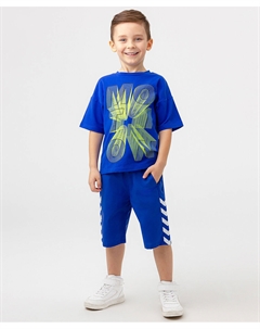 Шорты с лампасами синие Button blue