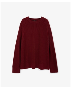 Джемпер вязаный силуэта оверсайз бордовый Glvr
