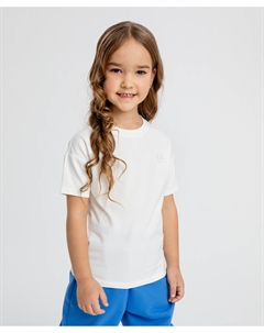 Футболка детская оверсайз базовая бежевая Button blue