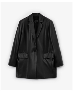 Жакет оверсайз кожаный черный Glvr