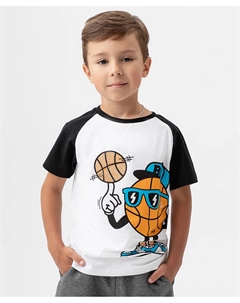 Футболка с принтом белая Button blue