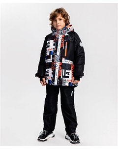 Куртка демисезонная с капюшоном мультицвет Button blue