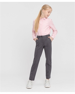 Брюки со стрелками серые из плотного трикотажа Button blue