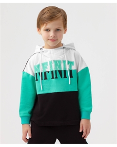 Худи оверсайз с принтом Button blue