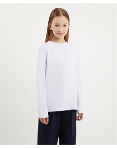 Лонгслив белый для девочки Gulliver