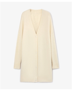 Кардиган вязаный удлиненный молочный Glvr