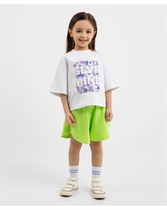 Шорты из тонкого футера салатовые для девочки Gulliver