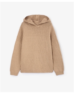 Худи оверсайз из буклированной пряжи бежевое Glvr