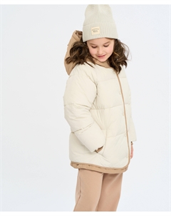 Куртка для девочки демисезонная серая с эффектом многослойности Button blue