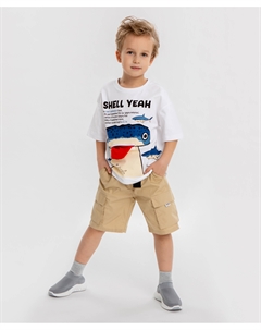 Шорты-бермуды бежевые для мальчика Button blue