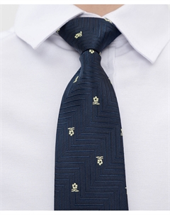 Галстук классический синий Button blue