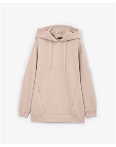 Худи удлиненное бежевое Glvr