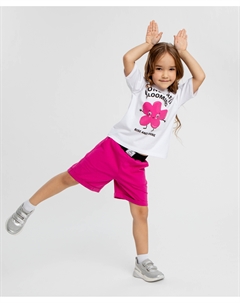 Шорты с принтом фуксия для девочки Button blue