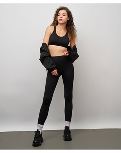 Леггинсы с широким поясом для женщины черные Jumkey