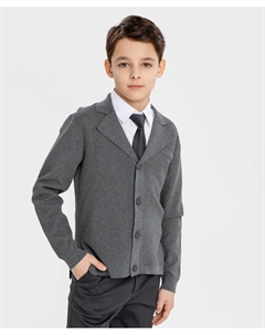 Кардиган с V-образным вырезом серый Button blue