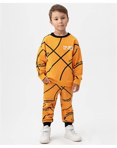 Брюки-джоггеры с карманами оранжевые Button blue