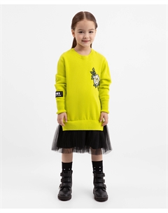 Платье вязаное с длинным рукавом жёлтое для девочки Gulliver