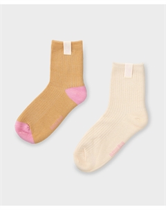 Набор из двух пар высоких носков мультицвет для девочки Button blue