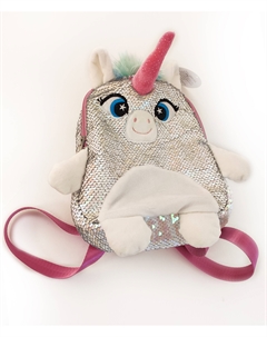 Gulliver Рюкзак Единорог с пайетками, 24 см Gulliver мягкая игрушка