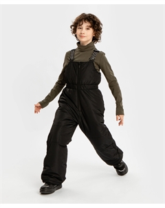 Полукомбинезон зимний непромокаемый с регулировкой длины штанин черный детский Button blue