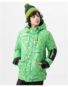 Куртка демисезонная с мембраной и принтом салатовая Button blue