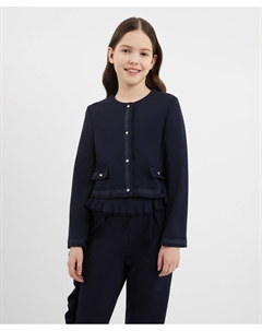 Жакет укороченный синий для девочки Gulliver