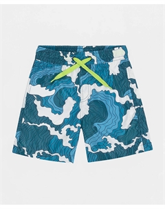 Шорты плавательные с принтом Button blue