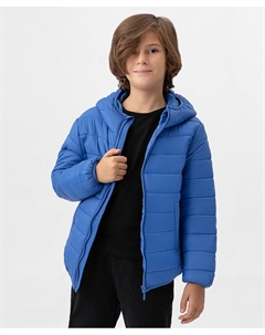 Куртка демисезонная базовая с капюшоном синяя Button blue